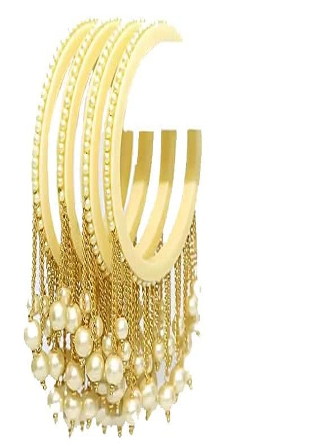 BANGLESKART أساور وخلاخيل بلاتكان بيضاء للنساء والفتيات من بانغلسكارت | مجوهرات عرقية أنيقة | إكسسوارات الزفاف والمناسبات - Image 2