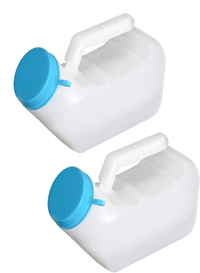 Ilyever Upgraded Urinals for Men with Glow in The Dark,1000ml Thick Pee Bottles with Lid,Spill Proof Urinal Bottle for Car,Hospital,Elderly & Incontinence,2 Pack - Image 1