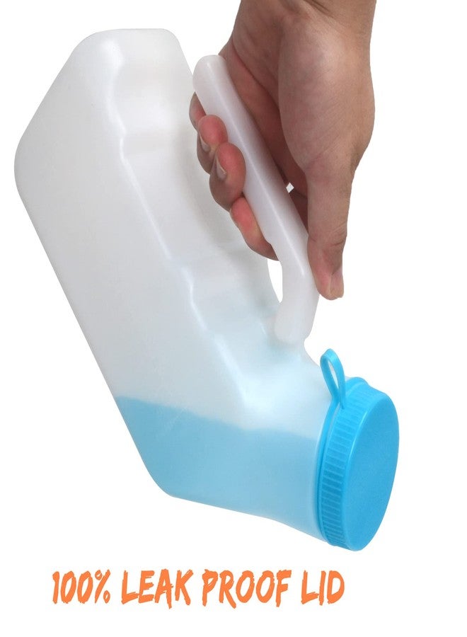 Ilyever Upgraded Urinals for Men with Glow in The Dark,1000ml Thick Pee Bottles with Lid,Spill Proof Urinal Bottle for Car,Hospital,Elderly & Incontinence,2 Pack - Image 2