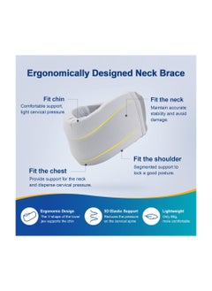 KASTWAVE Neck Brace for Neck Pain and Support, Soft Neck Support Relieves Pain & Pressure in Spine for Women & Men, Wrap Align Stabilize Vertebrae Foam Cervical Collar for Sleeping (3.5" Depth Collar)  - Image 2