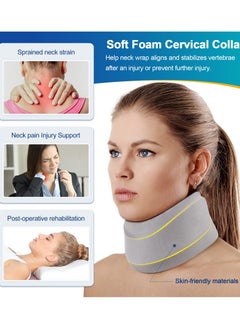 KASTWAVE Neck Brace for Neck Pain and Support, Soft Neck Support Relieves Pain & Pressure in Spine for Women & Men, Wrap Align Stabilize Vertebrae Foam Cervical Collar for Sleeping (3.5" Depth Collar)  - Image 5
