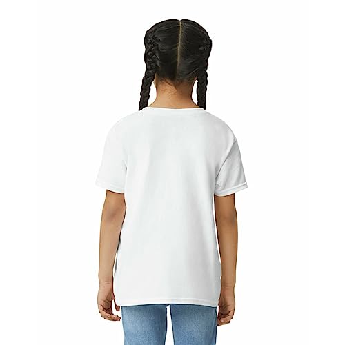 Gildan Youth Ultra Cotton T-Shirt, Style G2000B, 2-Pack, White, Large - Image 3