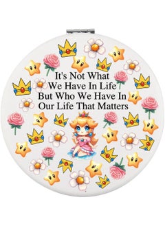 WUSUANED WUSUANED Peach Inspired Makeup Mirror Princess Peach Lover Gift Game Inspired Gift Princess Character Gift (Princess Peach Mirror) 