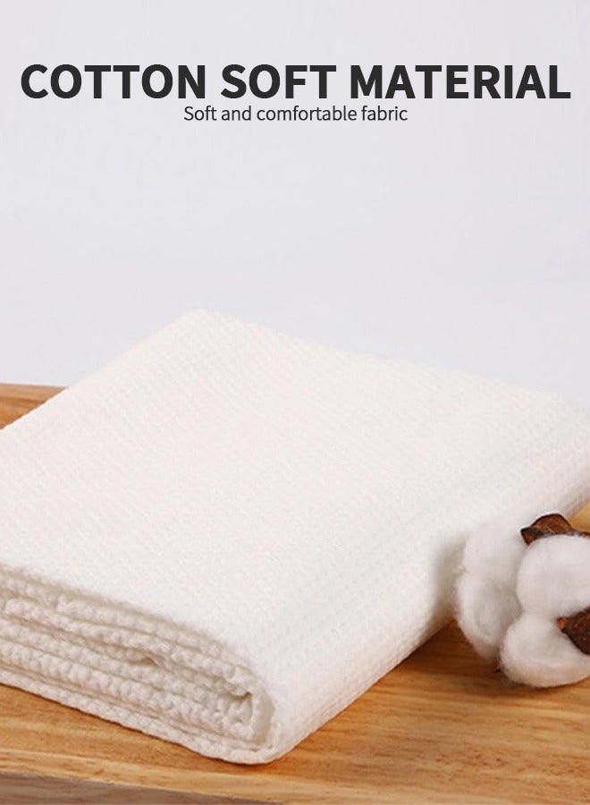 UNUNS 6 عبوات من مناشف حمام للاستخدام مرة واحدة، مناديل حمام ناعمة، مناشف حمام سميكة قابلة للتنفس، منشفة استحمام للجسم للحمام للسفر والفنادق ورحلات العمل والتخييم، مقاس كبير 140 × 70 سم، أبيض - Image 3