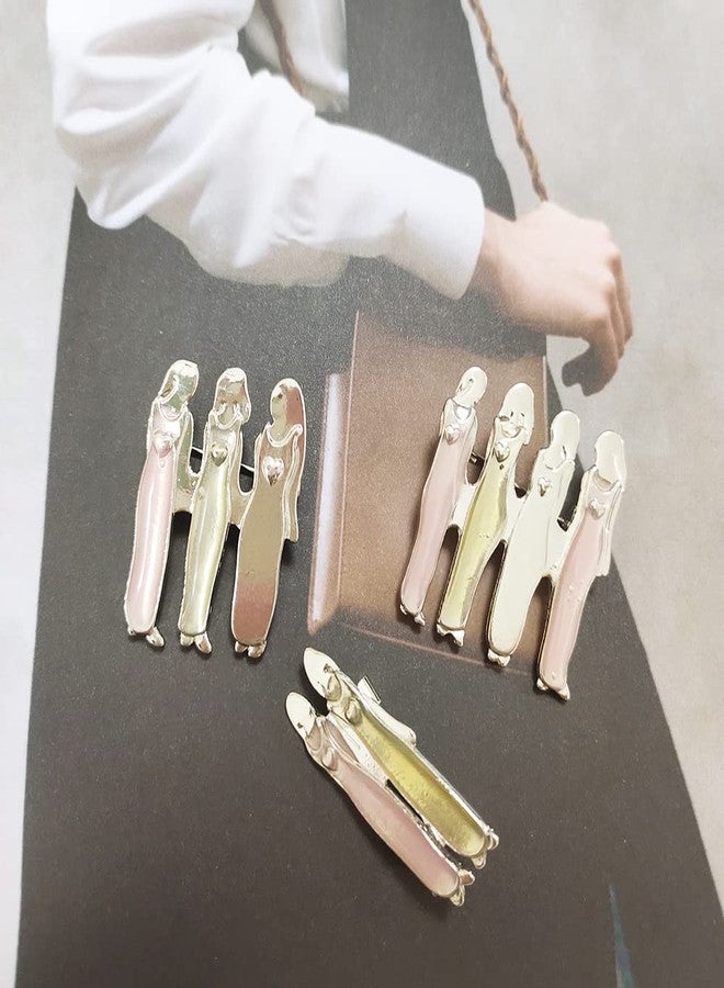 OIDIMS My Beautiful Sisters Brooch Pins for Women Girls Fashion Creative Brooch Lapel Pins Dainty Elegant Dress Accessories Promise Statement Jewelry Atmospheric Boutonniere Corsage for Hat Bag Suit Tie - Image 5