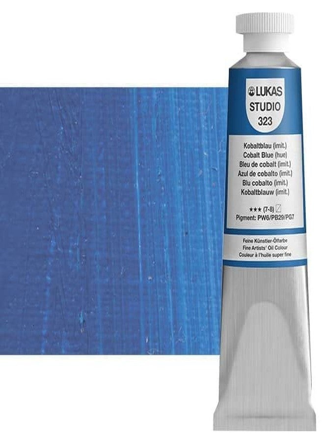 Lukas Studio Artist Oil Color Paints - High-pigment oil paint made with natural binder for artist, painting, & more! - [Cobalt Blue Hue - 37 mL] - Image 1