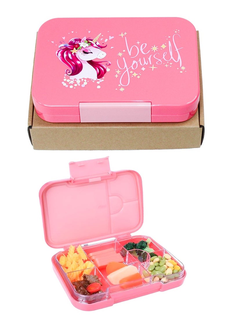 QUTOOB Lunch Box - Tritan Made Snack Box Safe For Your Health and Food, Leakproof Lunch Box With 6 Removable Compartments and Ideal Portions Size, Kids Lunch Box with Cute Cartoon Designs, Oven, Freezer Safe - Image 1