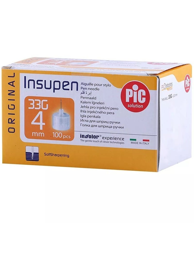 PIC PIC Solution Insupen Original 33G 4mm 100pcs  - Image 3