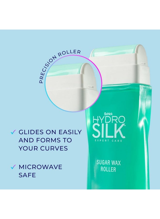 schick - Hydro Silk Sugar Wax Roller For Body + Pubic Hair Removal | Roll On Wax Kit, Soft Wax, Hair Removal Wax, Body Wax Kit, Bikini Line Hair Removal - Image 1