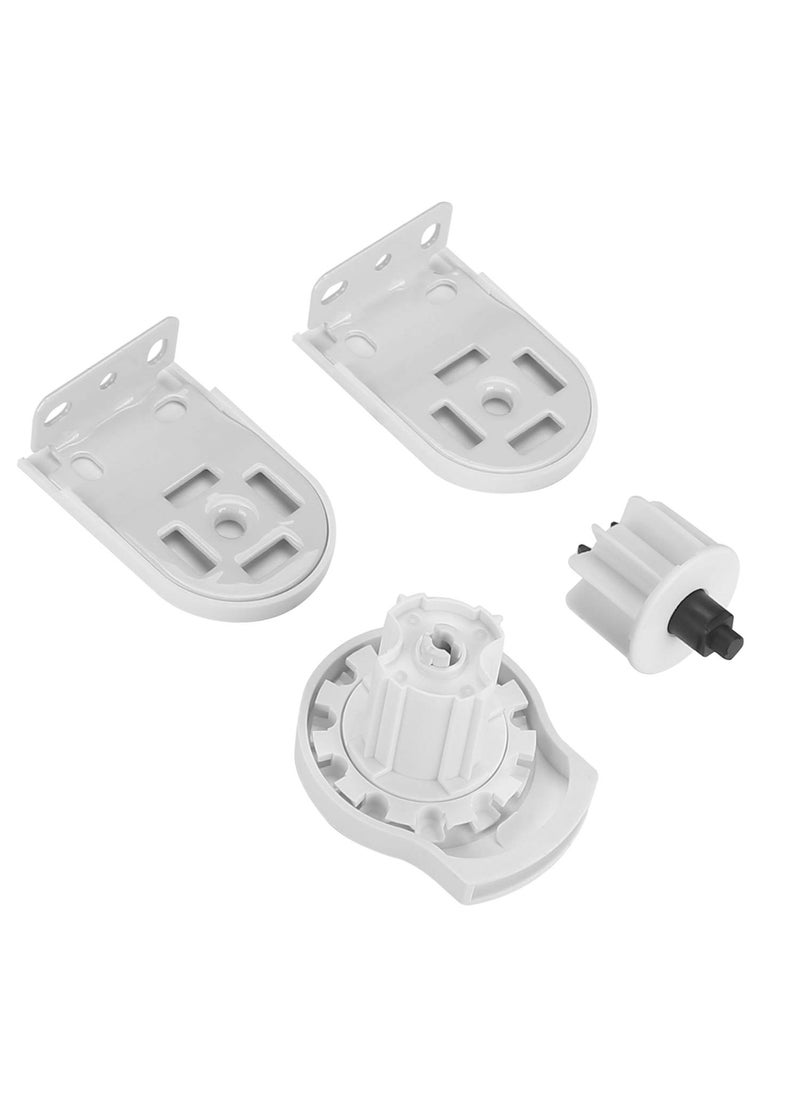 Rollerhouse Rollerhouse Roller Shade Brackets with Mechanism Roller Shade ClutchSkyline Mounting Brackets  End Plug for 1 14 Tube White 