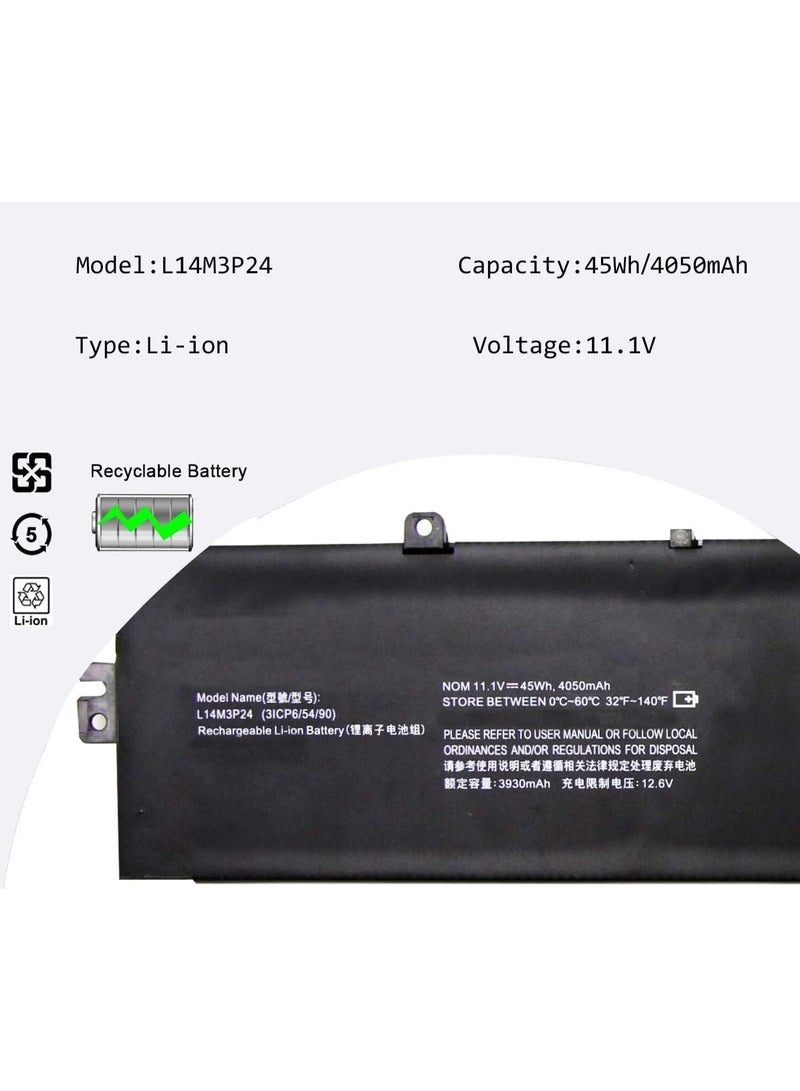 Terabyte REPLACEMENT L14M3P24 Battery Compatible for Lenovo Y520-15IKBA Y520-15IKBM Y520-15IKBN IdeaPad Y700-14ISK 700-15ISK 700-17ISK Series L14S3P24 L16S3P24 L16M3P24 11.1V 45Wh - Image 2
