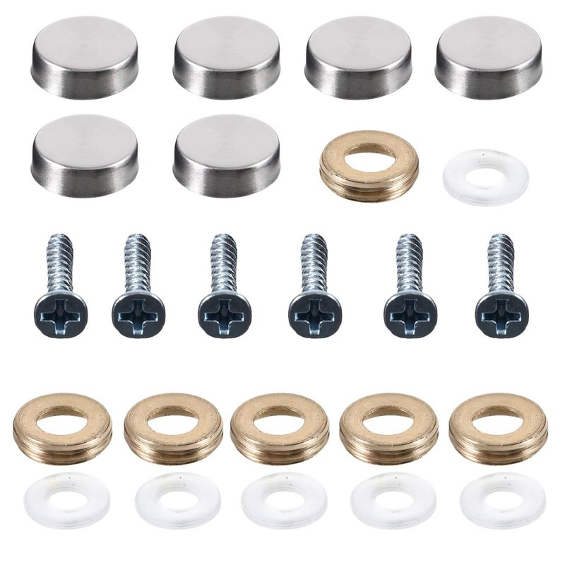 24Pcs Stainless Steel Mirror Screw Decorative Cover Fixing Nail Hardware Accessory - Image 2