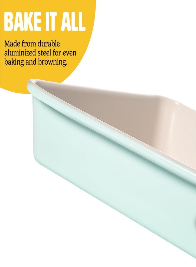 تيستي صينية كيك مربعة لذيذة مقاس 9 بوصات، قطعتان، لون أزرق فاتح، 9 بوصات - Image 4