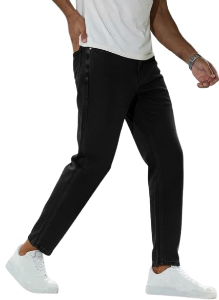Ben Martin Men's Tapered Fit Jeans || Carrot Fit Jean's for Men || Relax Fit Denim for Man || High Rise Stretchable Casual Jean:s || Narrow Bottom Jean s for Men:s || Black Jeans for Men-s, 36 (899) - Image 1