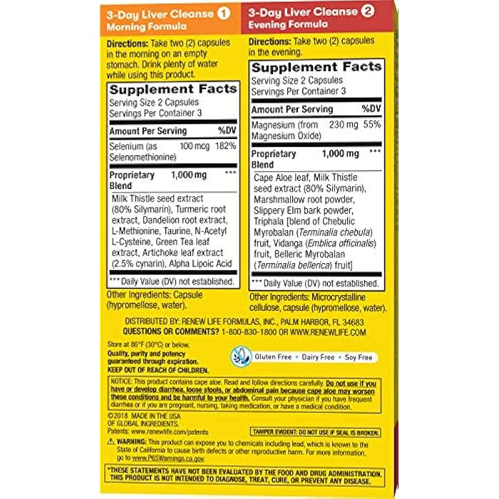 Renew Life Cleanse, Adult, 3-Day Liver Cleanse, Dietary Supplement, 2-Part, 3-Day Program - Image 3