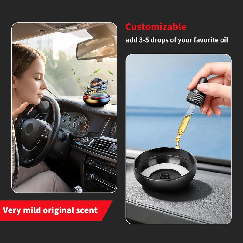 Kwak's Car Air Fresheners Solar Energy Air Purifier for Car Interior Autorotation Decoration Accessories(red) - Image 4
