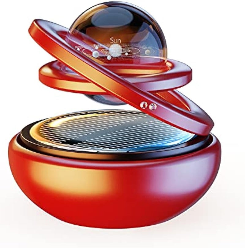 Kwak's Car Air Fresheners Solar Energy Air Purifier for Car Interior Autorotation Decoration Accessories(red) - Image 1