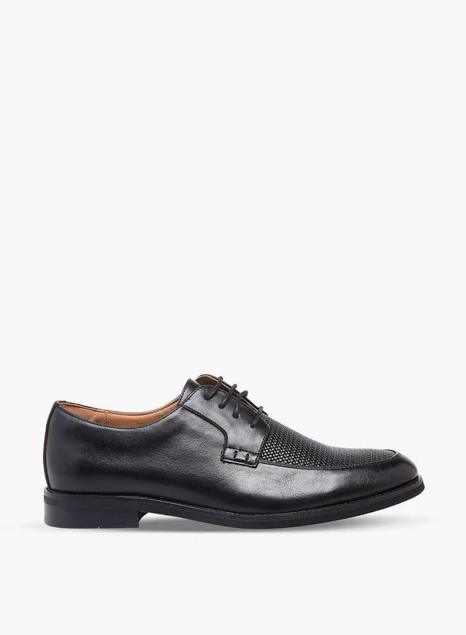 دوتشيني Men Textured Lace-Up Derby Shoes