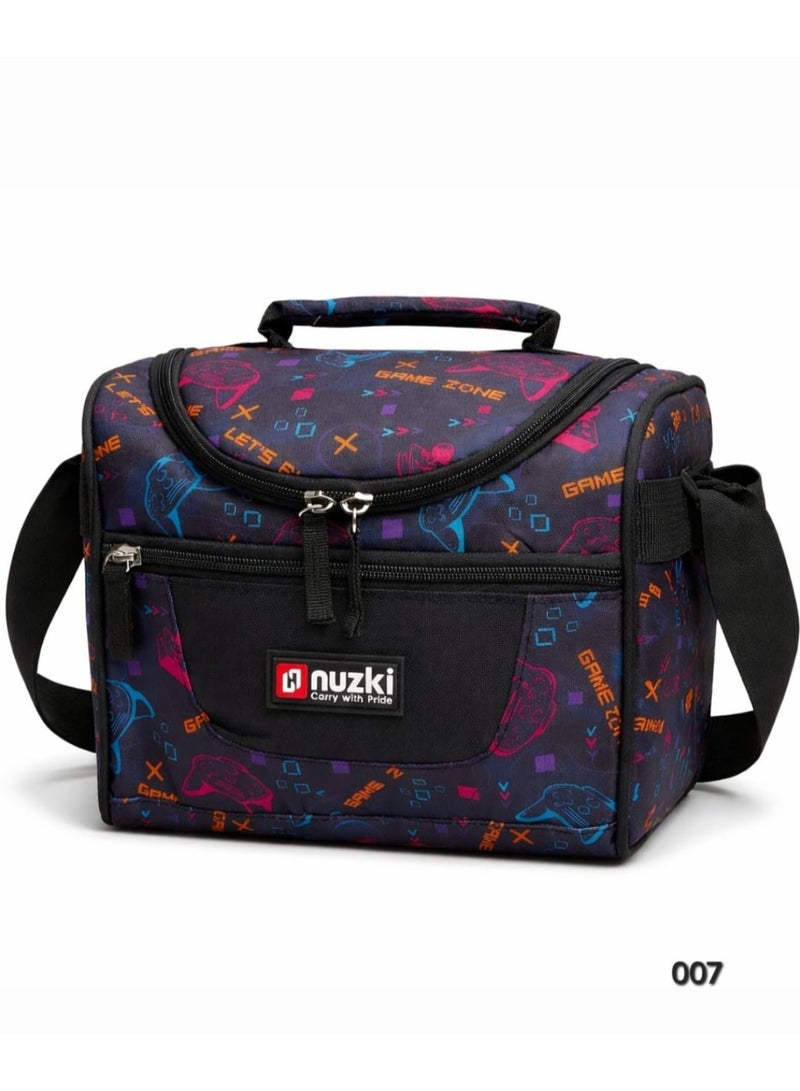 Nuzki Kids Insulated Lunch bag, Cooler Bag Travel Lunch Tote Bags With Adjustable Strap For School Children Student - Image 1