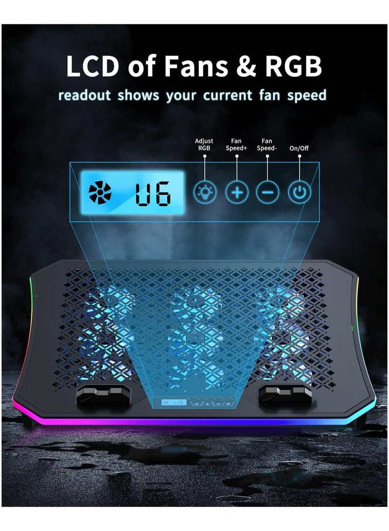general Upgraded Gaming Laptop Cooling Pad with 9 Silent RGB Fans for 15.6-17.3-inch Laptops Cooling Pad - Image 4