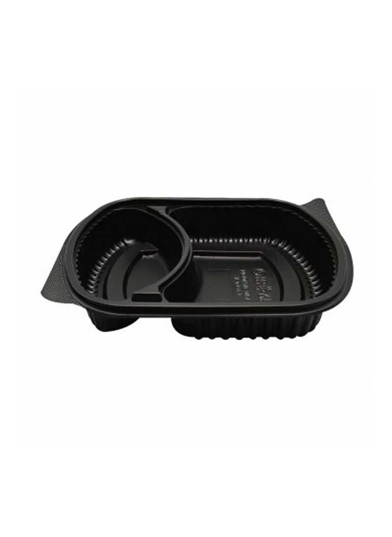 SKP Plastic Rectangular Plastic Food Containers with 2 Compartments (8 Pieces)  - Image 2