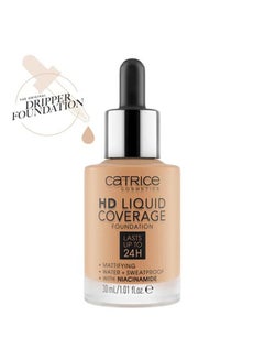 Catrice HD Liquid Coverage Foundation | High & Natural Coverage | Vegan & Cruelty Free (046 | Camel Beige)  - Image 2