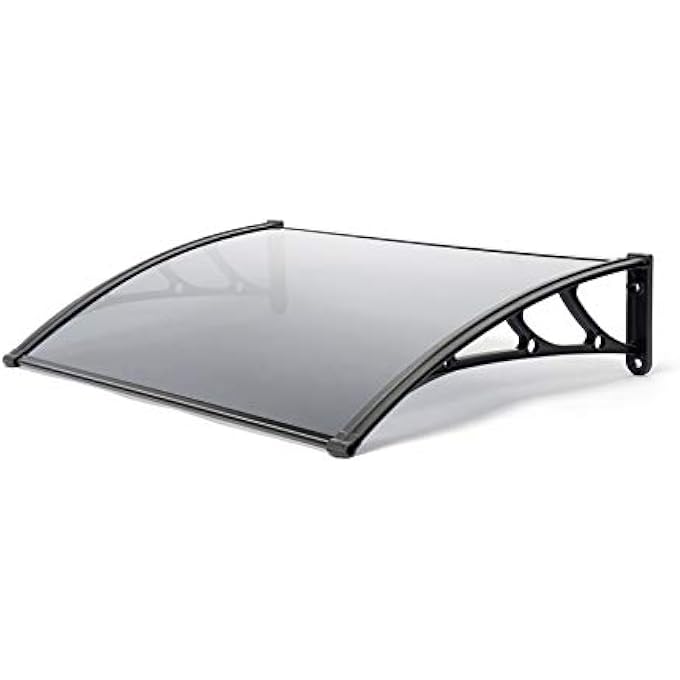 1125 BLACK EASY FIT 1M TINTED DOOR CANOPY, 100X60X23 CM - Image 3