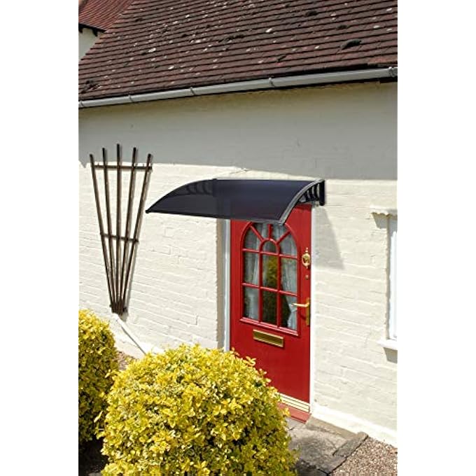 1125 BLACK EASY FIT 1M TINTED DOOR CANOPY, 100X60X23 CM - Image 1