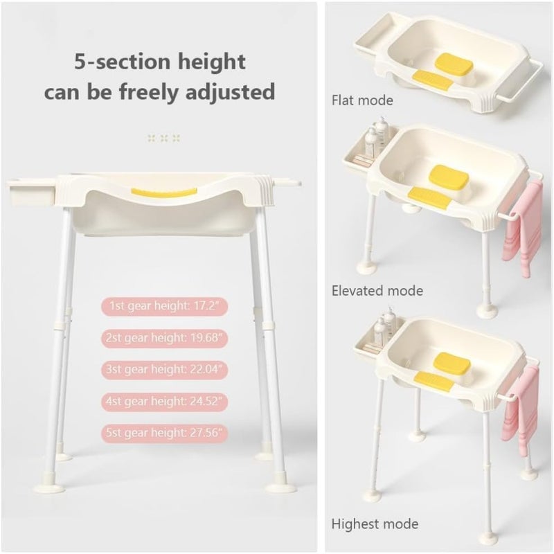 Tazweeq Mobile Adjustable Height Hair Washing Basin for Bedridden and Elderly, Portable Shampoo Bowl for Home Use with Wheels and Drain Hose, Hair Washing Station for Seniors, Pregnant Women - Image 4