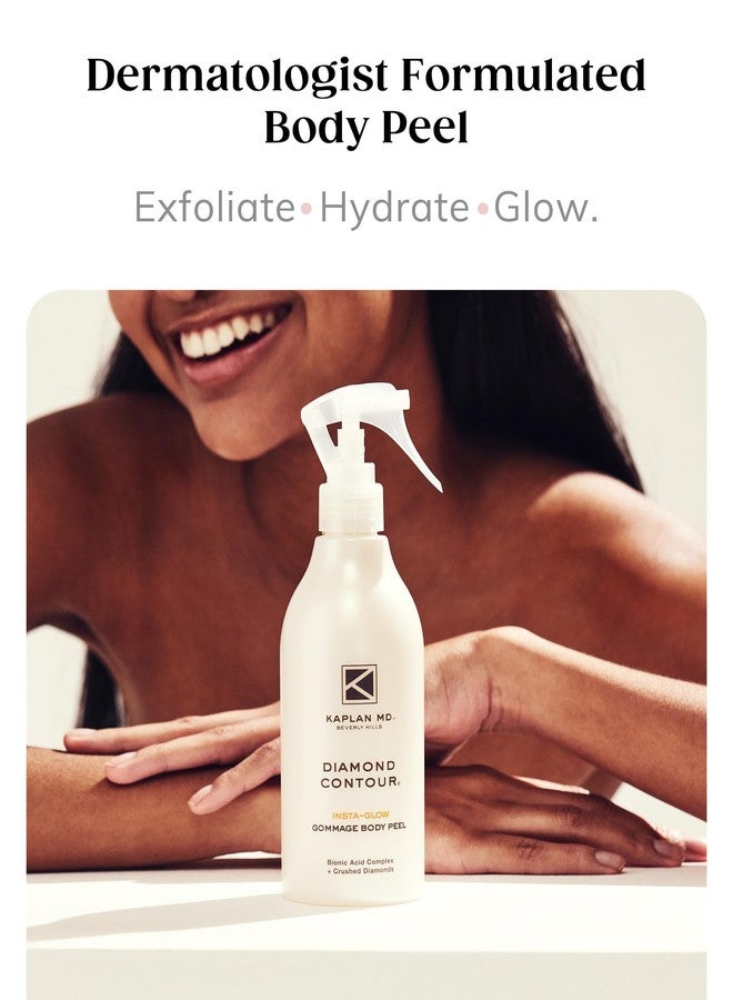 KAPLAN MD Diamond Contour Insta-Glow Gommage Body Peel - Body Exfoliator & Skin Peel with Glycolic Acid, Pineapple Ceramides & Crushed Diamonds - Exfoliating for Smooth, Radiant Skin, 10.14 fl oz - Image 4
