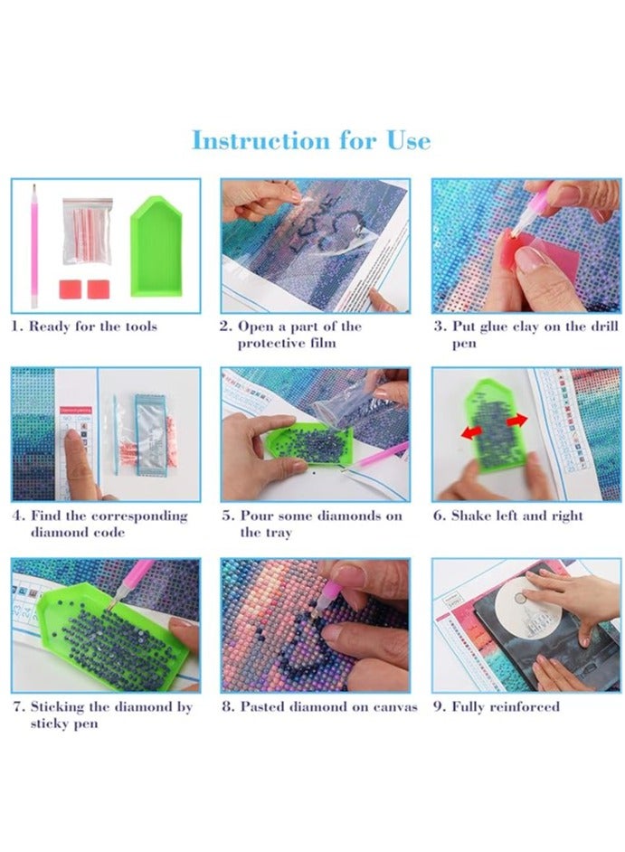 DIY Diamond Painting Material Kit High Quality Full Diamond Diamond Painting Kit Multi-Color Suitable for Adults and Children - Image 3