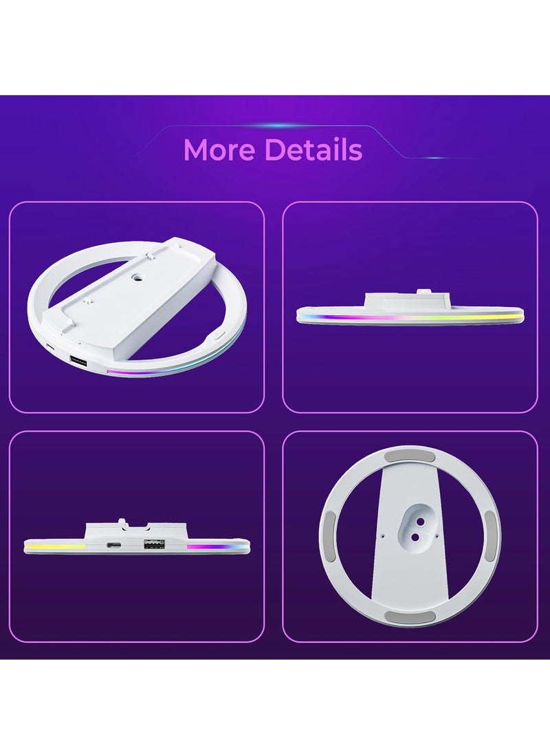 Vertical Stand for PS5/PS5 Slim Console, Non-Slip Base Mount with RGB Lights Black - Image 5