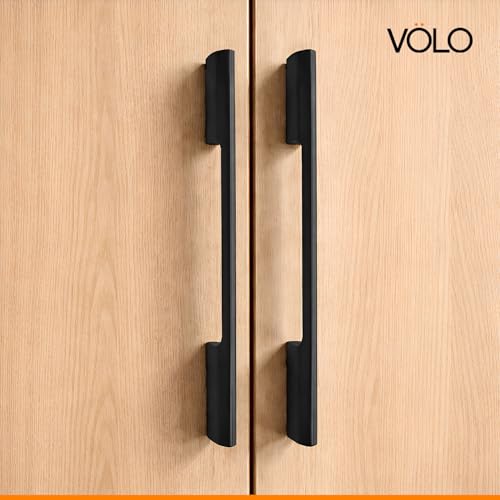 Volo Wardrobe and Cabinet Pull Handle – Versatile Handles for Wardrobes, Drawers, Sliding Closets, and Doors in Kitchens, Offices, and Bedrooms (SAC-35) (Glossy Black, 288MM (12 Inch)) Pack of 1 Piece - Image 3