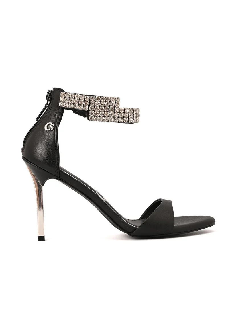 Carmen Steffens  Crystal Glam Black Sandal for Women | Best Price UAE