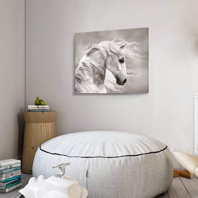 Hardy Gallery Animals Artwork Wildlife Picture Painting: Horse Head Graphic Art Print Wall Art for Wall Decor (24" x 18") - Image 3