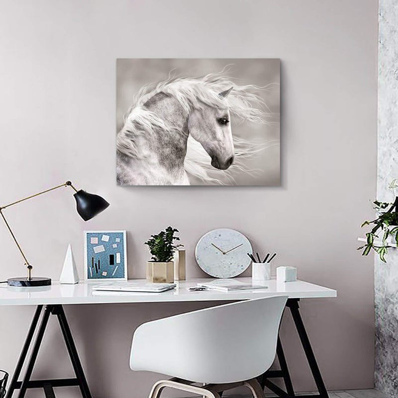 Hardy Gallery Animals Artwork Wildlife Picture Painting: Horse Head Graphic Art Print Wall Art for Wall Decor (24" x 18") - Image 2