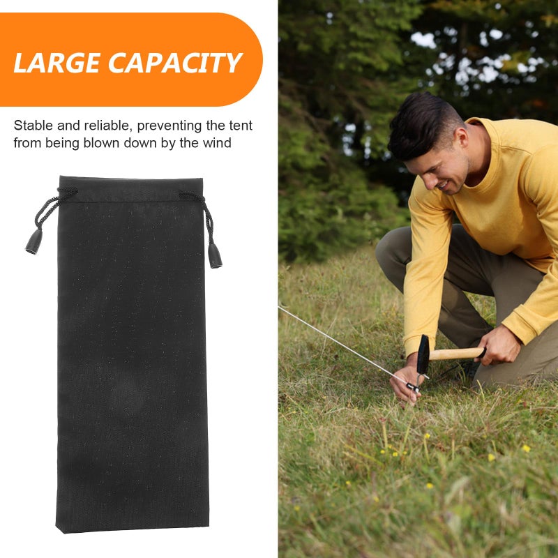 5pcs Aluminum Tent Pegs Bag Portable Camping Nail Pouch Organizer for Hiking Storage - Image 4