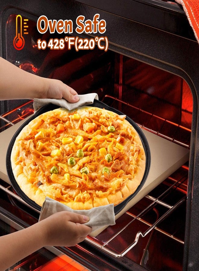 hunnycook 2P Non Stick Pizza Pans - 12” Round Pizza Tray with Holes and Handle, Carbon Steel Pizza Pan for Oven, Dishwasher Safe, PFOA Free - Image 5