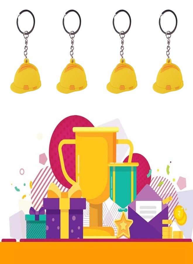 iMagitek 24 Pack Yellow Construction Hat Keychains for Construction Themed Party Favors, Birthday Party Supplies Favors - Image 5