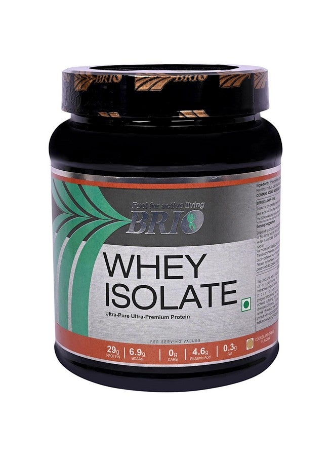 Brio Whey Isolate Protein Powder - Whey Protein - Sugar-free - Gluten-free - 29g Protein per serving - Cookies & Cream (500 grams) - Image 1