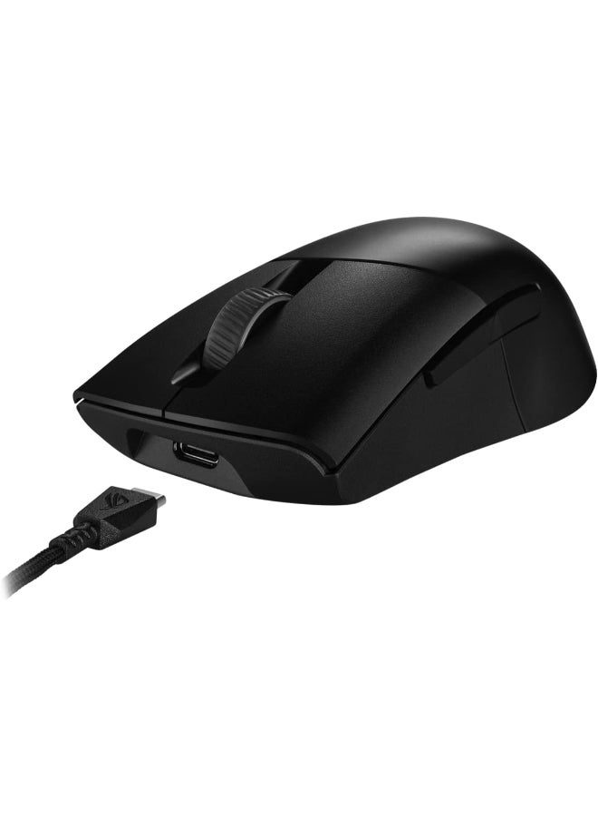 Asus ROG Keris Wireless AimPoint Gaming Mouse, Tri-mode connectivity (2.4GHz RF, Bluetooth, Wired), 36000 DPI sensor, 5 programmable buttons, ROG SpeedNova, Replaceable switches, Paracord cable, Black - Image 3