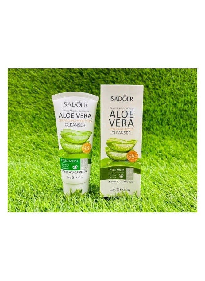 SADOER - Sadur Refreshing and Purifying Facial Cleanser with Aloe Vera Extract 100g - Image 1