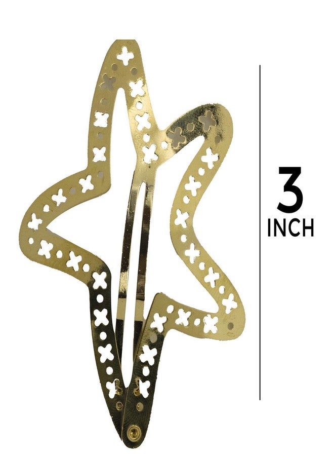 AASA Different Different Style Golden Metal Hair Clips for Girls and Women (Set of 4Pairs) (Metal Hair Clips-2) - Image 2