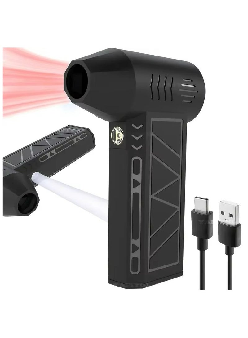 Mini Turbo Jet Fan Electric Air Duster Adjustable Wind Speed Turbo 130000 RPM Blower Rechargeable With Flashlight High Power Jet Fan Brushless Motor Powerful Dust Removal For Car Keyboard Cleaning  - Image 1