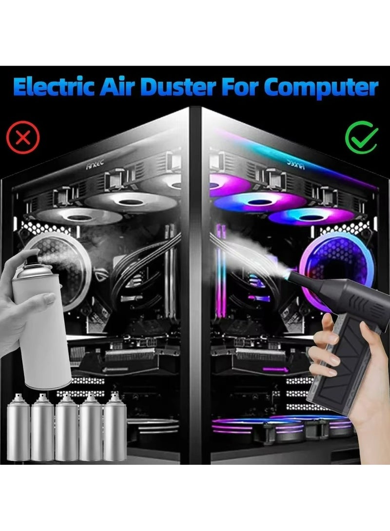 Mini Turbo Jet Fan Electric Air Duster Adjustable Wind Speed Turbo 130000 RPM Blower Rechargeable With Flashlight High Power Jet Fan Brushless Motor Powerful Dust Removal For Car Keyboard Cleaning  - Image 5