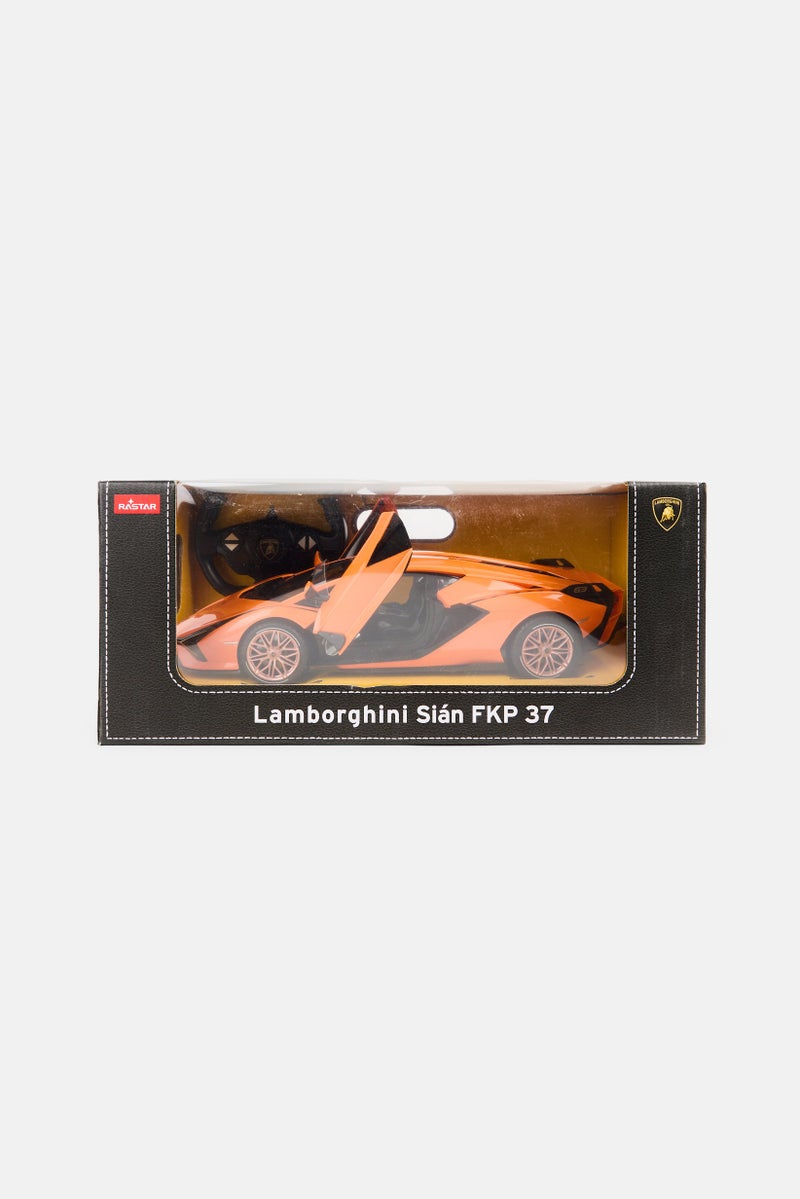 RASTAR RC 1/14 Scale Lamborghini Sian FKP 37  Car, Orange  - Image 1