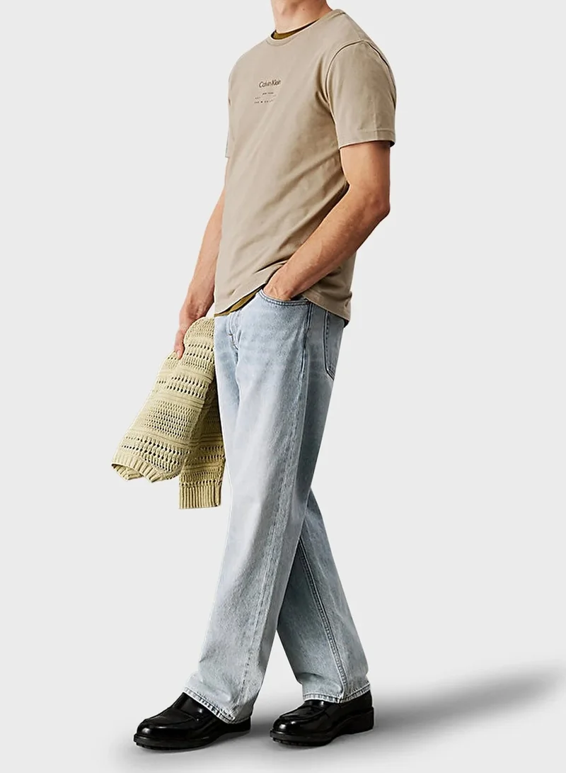CALVIN KLEIN Raised Editorial Logo T-Shirt