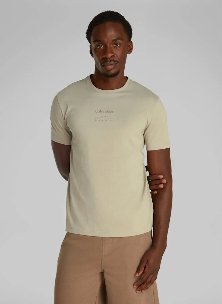 CALVIN KLEIN Raised Editorial Logo T-Shirt