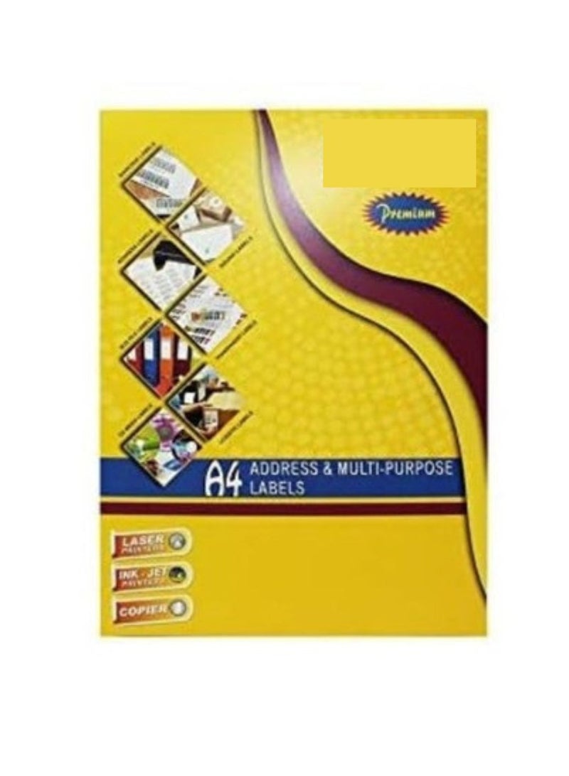 ملصق لاصق A4 2 أبيض 210 × 148 مم LFL0019 100 قطعة - Image 1