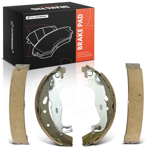 A-Premium Rear Brake Shoes Set Compatible with Toyota Yaris 2019-2020, Yaris iA 2017-2018 & Mazda 2 2011-2014 & Scion iA 2016, 1.5L, 2-PC - Image 1